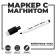Water -based marker with magnet and sponge, black