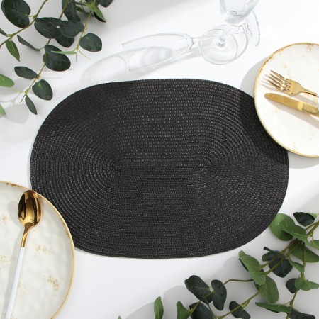 Serving shade "Oval", central black, 45*30 cm