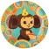 Paper plate "Happy Birthday!", 18 cm, Cheburashka
