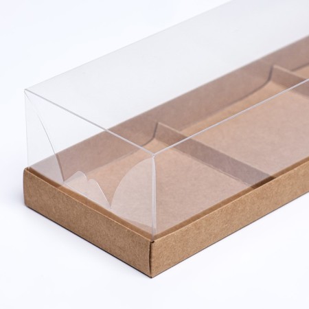Box for mousse cakes 3 pieces, 26x8.5x6 craft-2