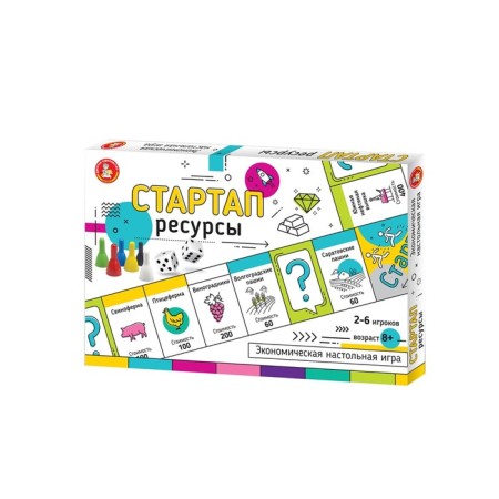 The game is a desktop "Startup. Resources"
