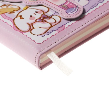 Gift notebook, A6+, 100 sheets, color block, with a curly knife, PVC cover, "Anime", mix-7