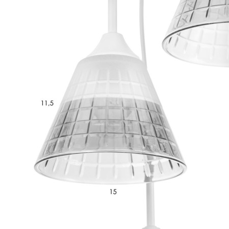 Lamp "Neo" 3he27 40W white 30x30x20-120 cm-4