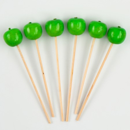 Swims "Apples", 11 cm, set 6 pcs., Green color
