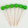 Swims "Apples", 11 cm, set 6 pcs., Green color
