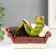 Souvenir Polystone Lak "Frog rest in a chair with a newspaper/circle" MIX 10.5x14x6 cm