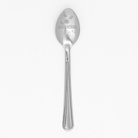Spoon souvenir on the postcard "New Year's collection: the rich New Year", 3 x 14 cm-2