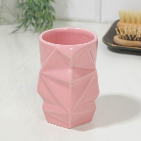 A glass for the pink toothbrushes, 11 x 7.5 cm-2
