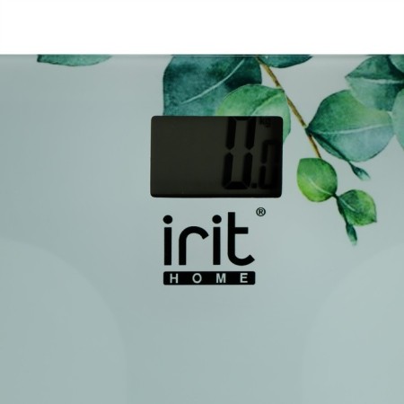Floor scales IRIT IR-7273, electronic, up to 180 kg, 2HAAA, white suscolet "Leaves"-1