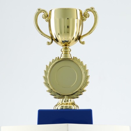 Cup 057, award figure, gold, plastic stand, 14 x 6.5 x 6.3 cm.-3
