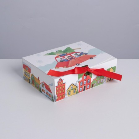 Folding Gift Box "New Year's Stories", 16.5 x 12.5 x 5 cm, New Year-2