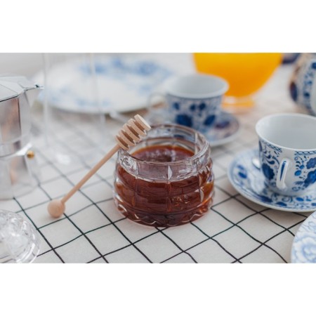 Crystal capacity for honey "Hive with a bee", 200 ml, h = 11.8 cm-5