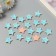 Decor for the creativity of the felt shine "Zvezda" Blue 2x2 cm