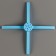 Star for balloons for 8 balls, height 80 cm, blue