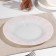 Glass plate "Focus", D = 19.5 cm, pink color