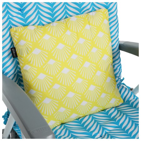 Stezlong chair with mattress and decorative pillow, turquoise color-8