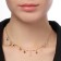 Choker "crescent" phases of the moon, colored in gold, 35 cm