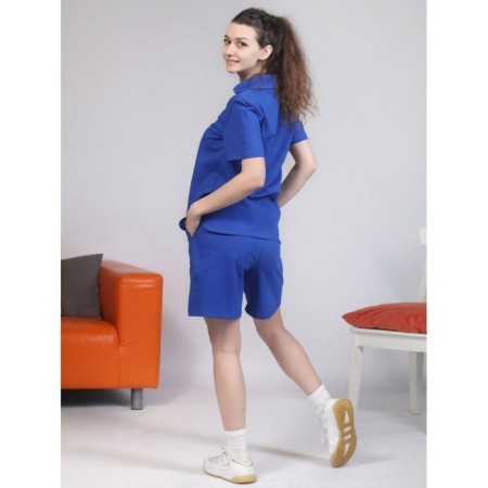 Women's suit with shorts, size 46, cornflower color-2