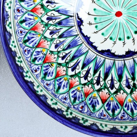 Buditsa Rishtan ceramics "Flowers", 25 cm, mix-6