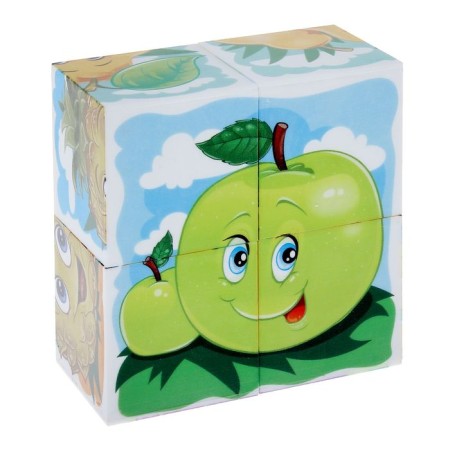 Cubes "Fruits", 4 pieces-5
