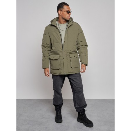Extensive male winter park, size 56, green color-2