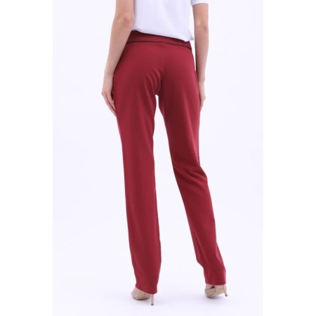 Female trousers, size 48, burgundy color-5