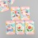 Cardboard "Flowers 05" set 10 pcs (5 types) 4x6 cm