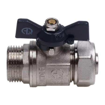 Ballic Aqualink, PN 10, 1/2 "x 20 mm, external thread/ts, butterfly, nickel.-3