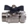 Ballic Aqualink, PN 10, 1/2 "x 20 mm, external thread/ts, butterfly, nickel.