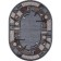 Oval Merinos sierra albina, size 150x400 cm, color Blue-Brown 2