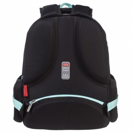 Frame backpack 38 x 29 x 16 cm, Hatber Ergonomic Light, What? Black/turquoise nrk_85001-5