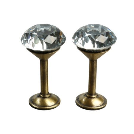 Holder for curtains KD001, one -rod, bronze color-2