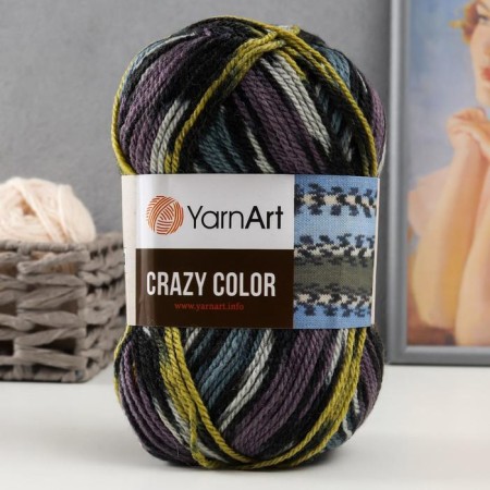 Yarn "Crazy Color" 25% wool, 75% acrylic 260m/100g (170)-4