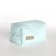 Cosmetic bag at the zipper textura, turquoise color