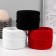 Knitted yarn set No. 3, 3x30 m/100 g, width 7-9 mm (white, black, red)