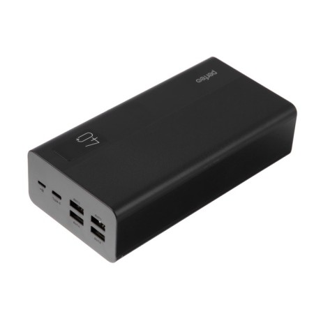 External battery Perfeo Mountains PF_D0144, 40000 mAh, 4 USB, 3A, fast charging, black-1
