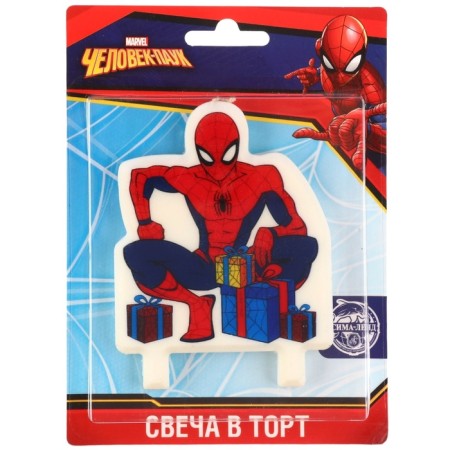 Candle in the cake "Gifts from Spider-Man", Spiderman, 78 x 100 mm-3