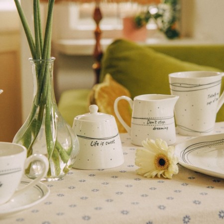 Porcelain Sugar Sl Home "House", 180 ml, 9 × 7 cm, white color-7
