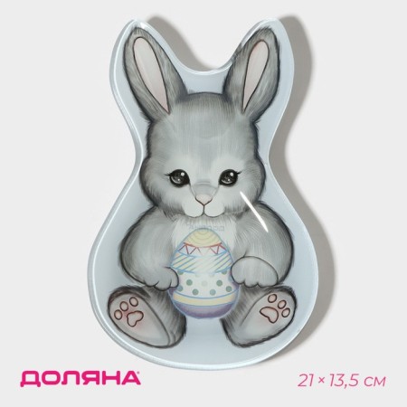 Glass Serving shares "Easter rabbit", 21 × 13.5 × 1.8 cm