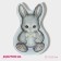 Glass Serving shares "Easter rabbit", 21 × 13.5 × 1.8 cm