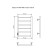 The electric heated towel “Sanprise” Aurora P6, 400x600 mm, left, white