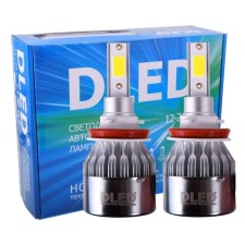 Светодиодная лампа DLED H11, C6 Original, 12V, 6500K, в наборе 2 шт