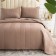 A set with a bedspread "Adonis", size 230x250 cm, 50x70 cm - 2 pcs, the color of the cappuccino