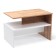 Parus table, 800x500x550, white/ oak woth