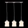 Suspended lamp Citilux "Berta" CL126232, 52x11x45 cm, 3x75W, E27, brown color