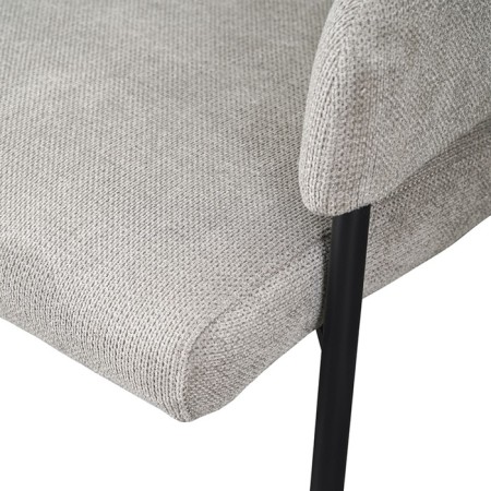 Wendy armchair, 640 × 685 × 740 mm, textured Shenill, color gray color-13