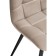 Stool on a metal frame chilli to metal/velor, black/beige 44x50x85 cm