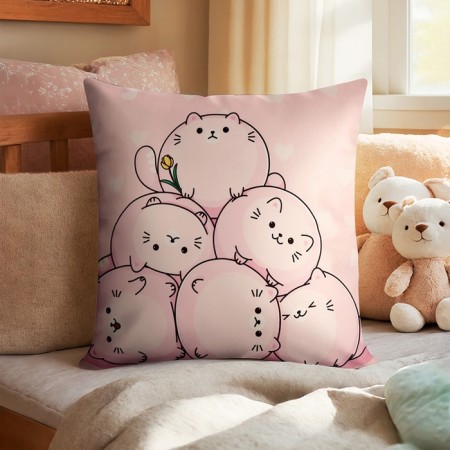 Pillowcase decorative Ethel "cats" 40x40 cm, 100% p/e, velor-6