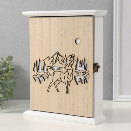 Keywood tree 6 hooks "Deer" 26.5x20.8x6.3 cm-2