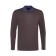 Polo male with long sleeve, brown color, size 46 (m)